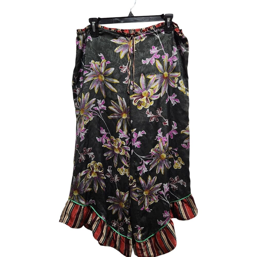 Anthropologie E by Eloise Pajama Pants Womens XS Satin Art to Wear Avant Garde